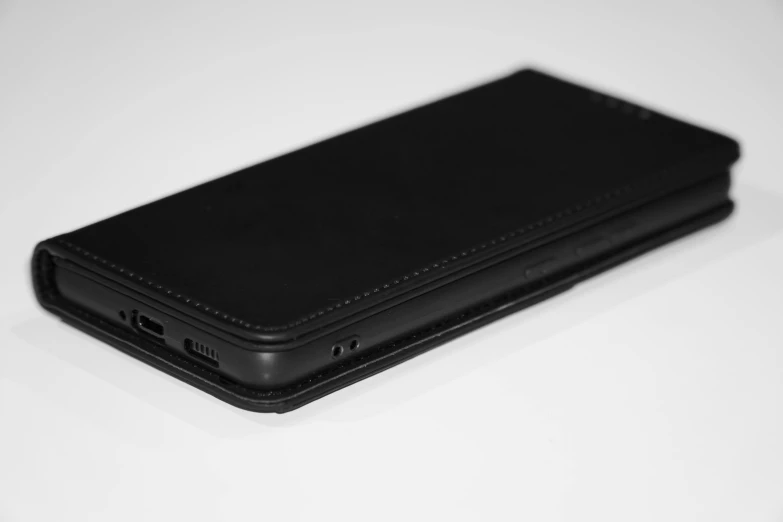 the case is black with a white background