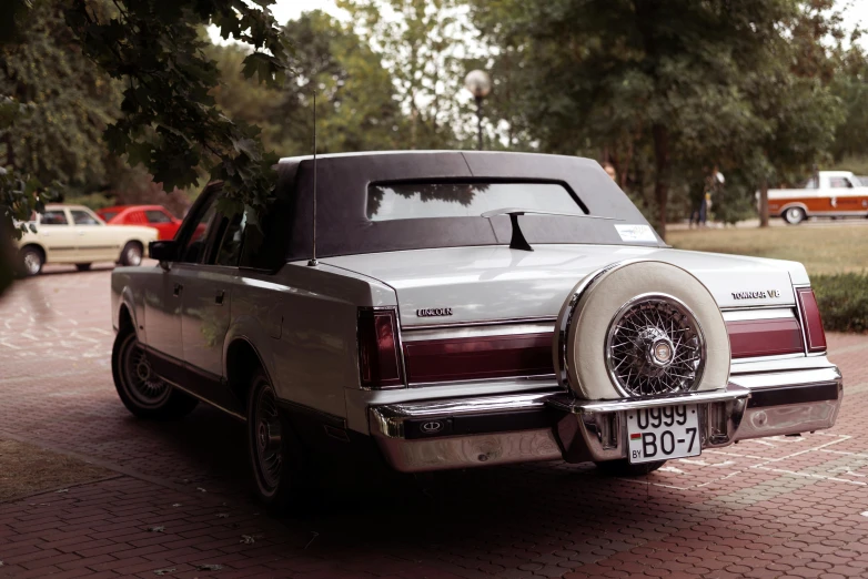 a close up of a car on the ground