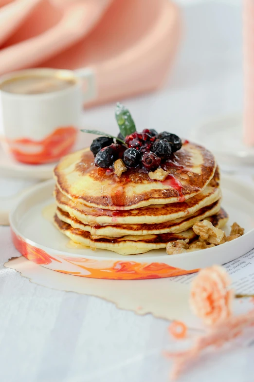 there are several pancakes sitting on a plate