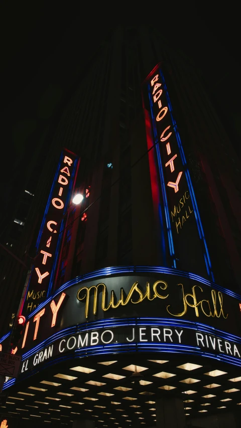 the marquee for the theatre city