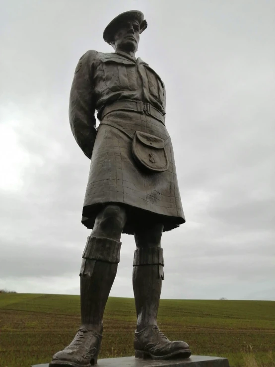 a close up of a statue in the grass