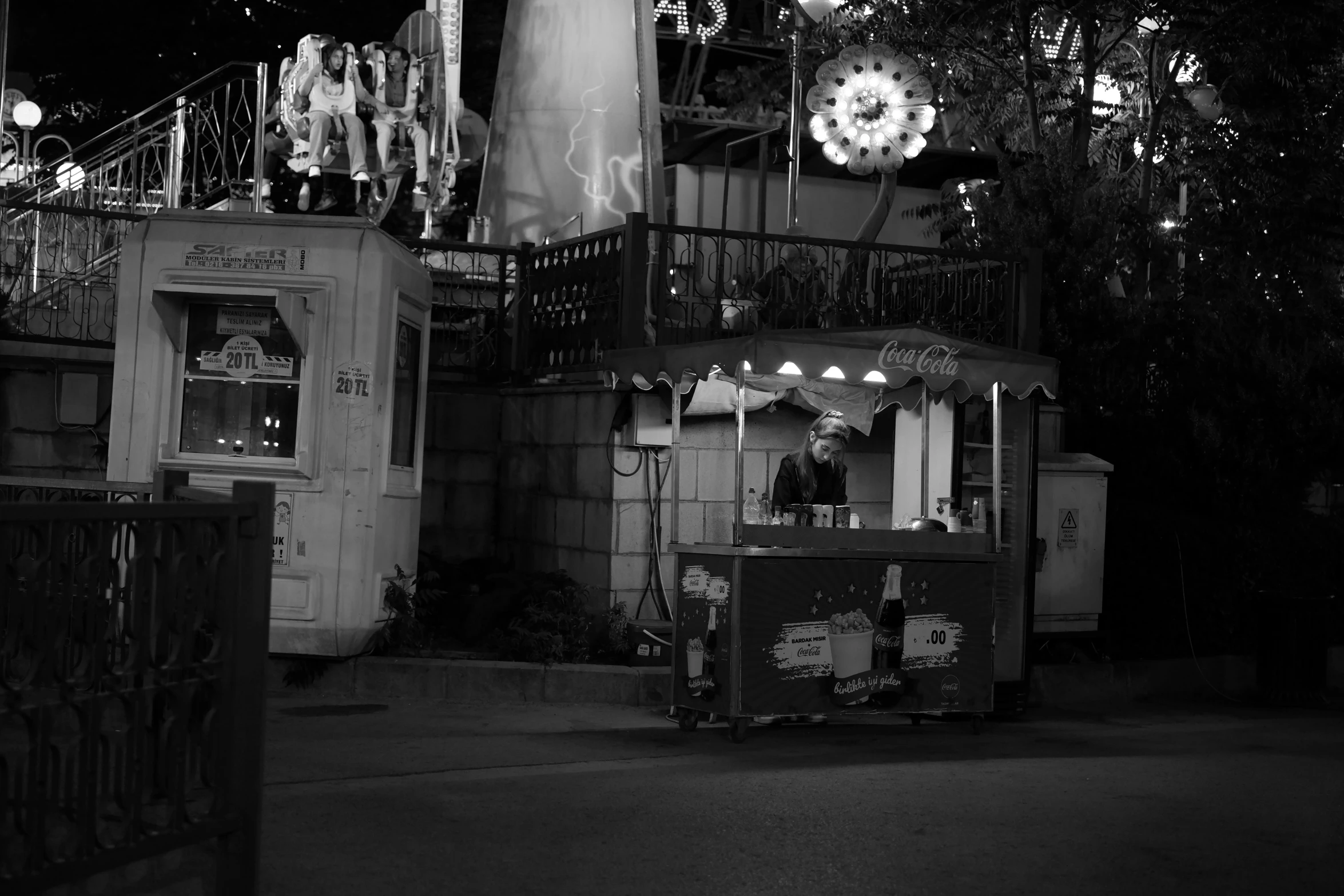 the old fashioned street vendor has been decorated