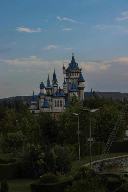 this is an image of a building with a clock on the top