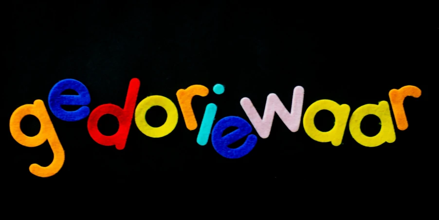 the words goriwave written in colored letter shapes