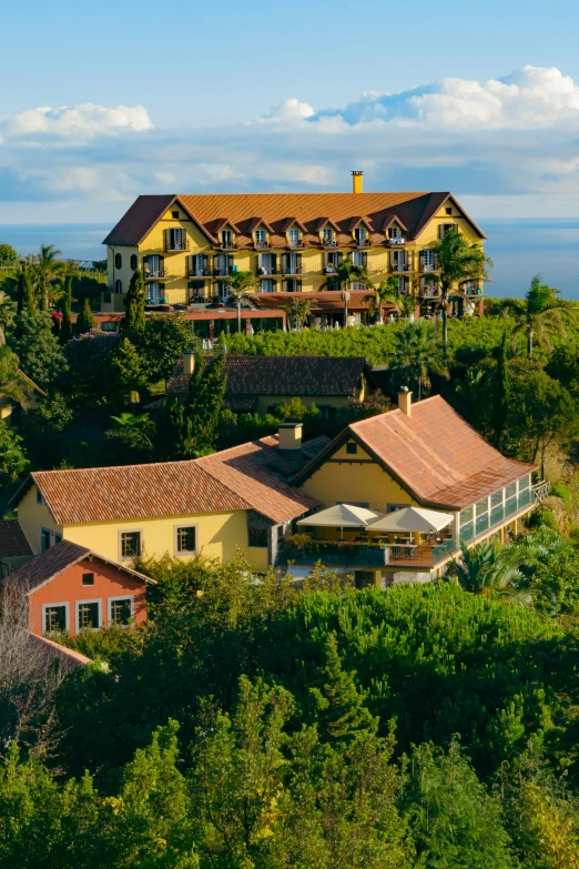 the view of a residential area from a high point