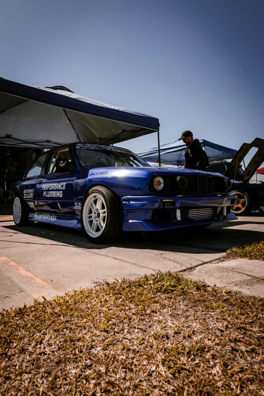 an old po of a mustang with an attached hood