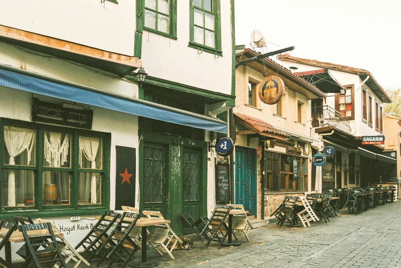 an empty city street in europe