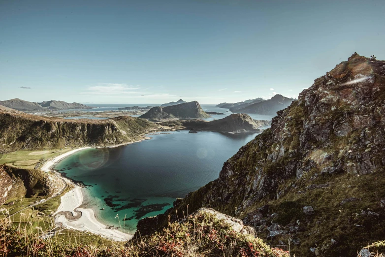 a large body of water surrounded by mountains