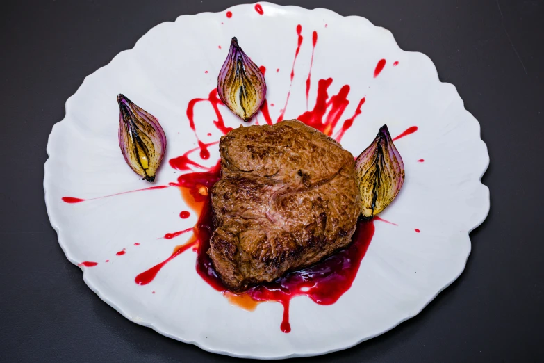 a plate of food that has been cooked and sitting on a table