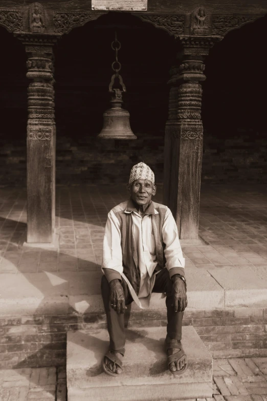 a man in the indian city posing for a picture