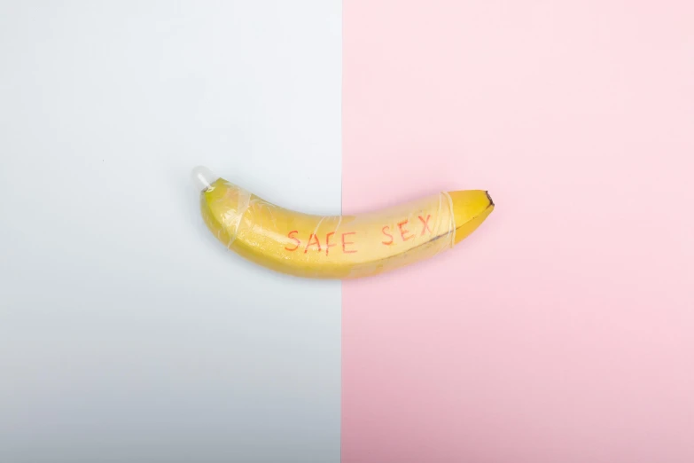 a yellow and pink banana that says'are try '