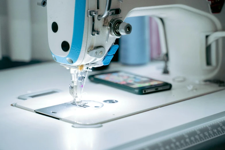 the sewing machine can be viewed as if it are using a smartphone