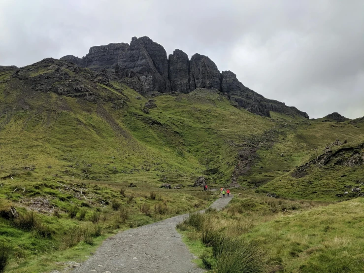 the path that leads to a mountain peak