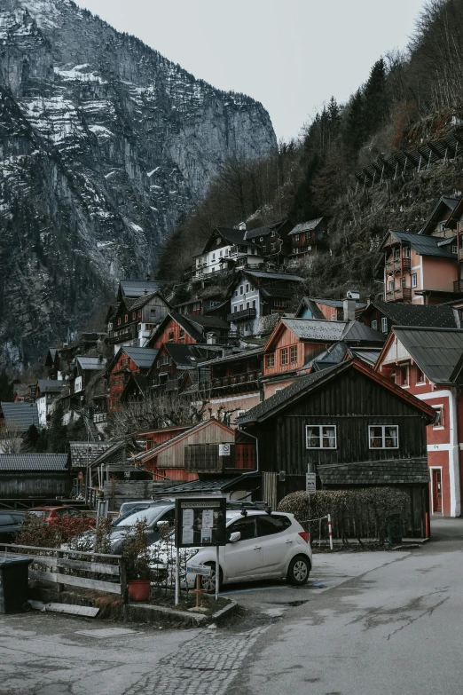 a town with lots of mountains surrounding it