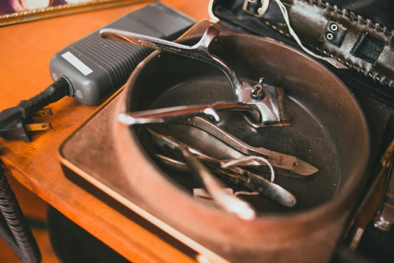 this is a collection of various tools and tools in a bowl