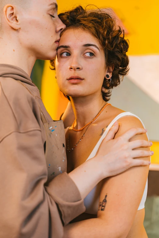 two young people who are looking at each other