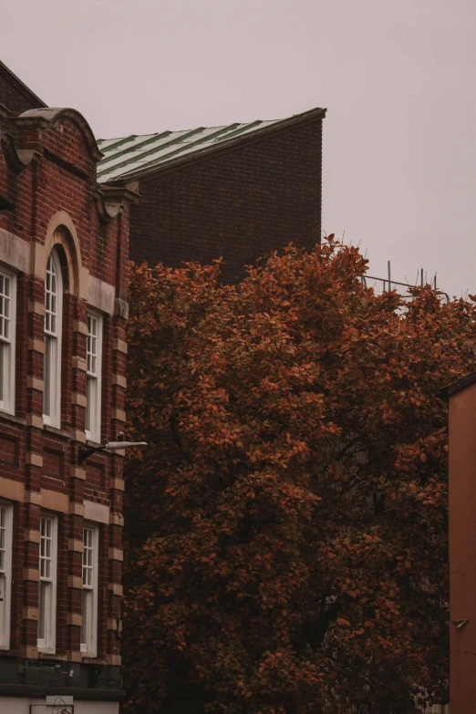 an old building is shown from the corner