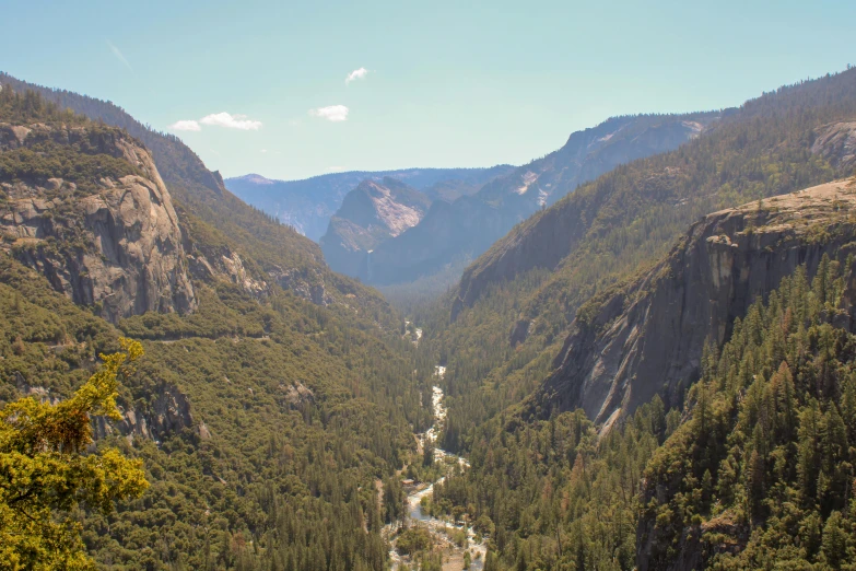 the gorge is winding around a corner and then in the woods