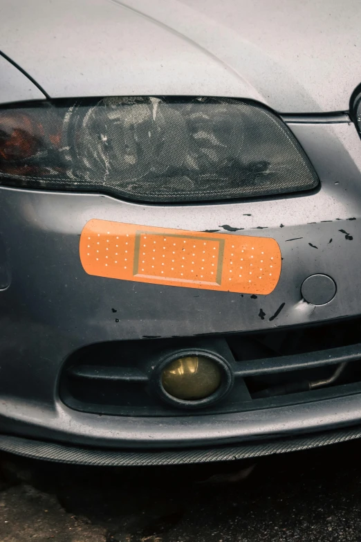 front bumper with holes from an engine and bumper seal