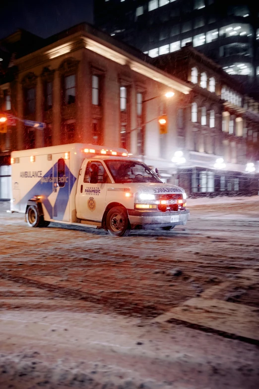 a police vehicle in the middle of an intersection