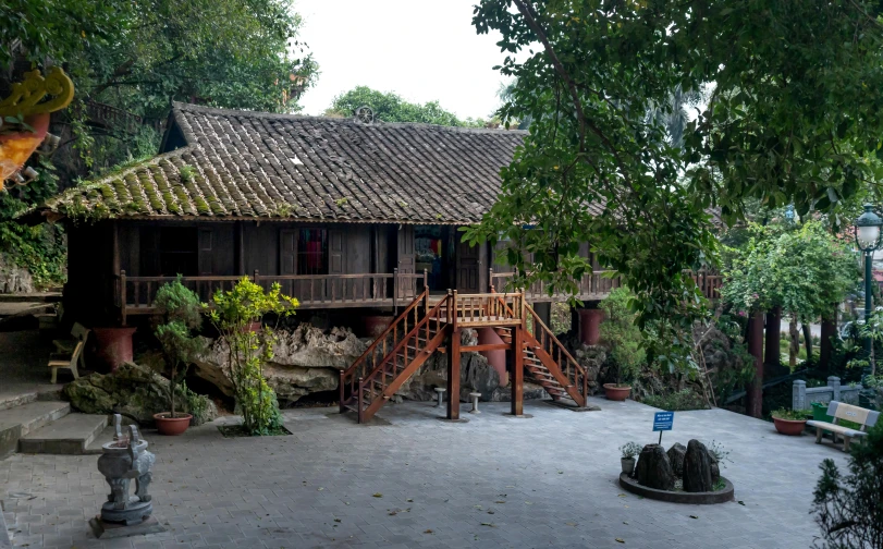 a house with steps leading up to it