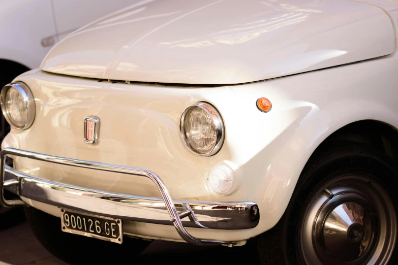 a vintage citro car is parked at the back of the car