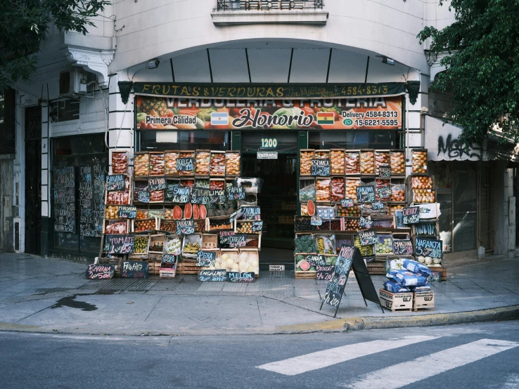 the exterior of a bookshop selling various goods