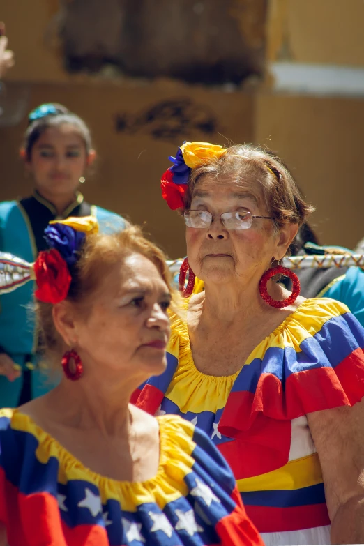 several women in colorful dress at a celetion