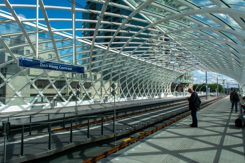 a view of people at a train station