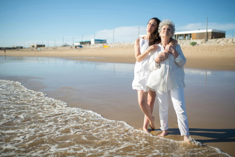 a couple of people that are on the beach