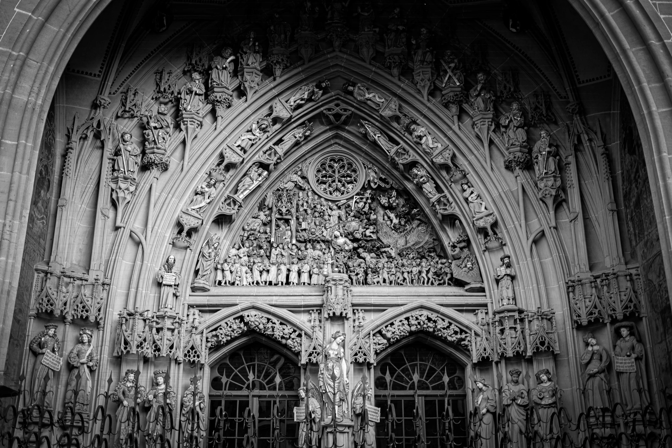 the large arch of an ornate gothic building