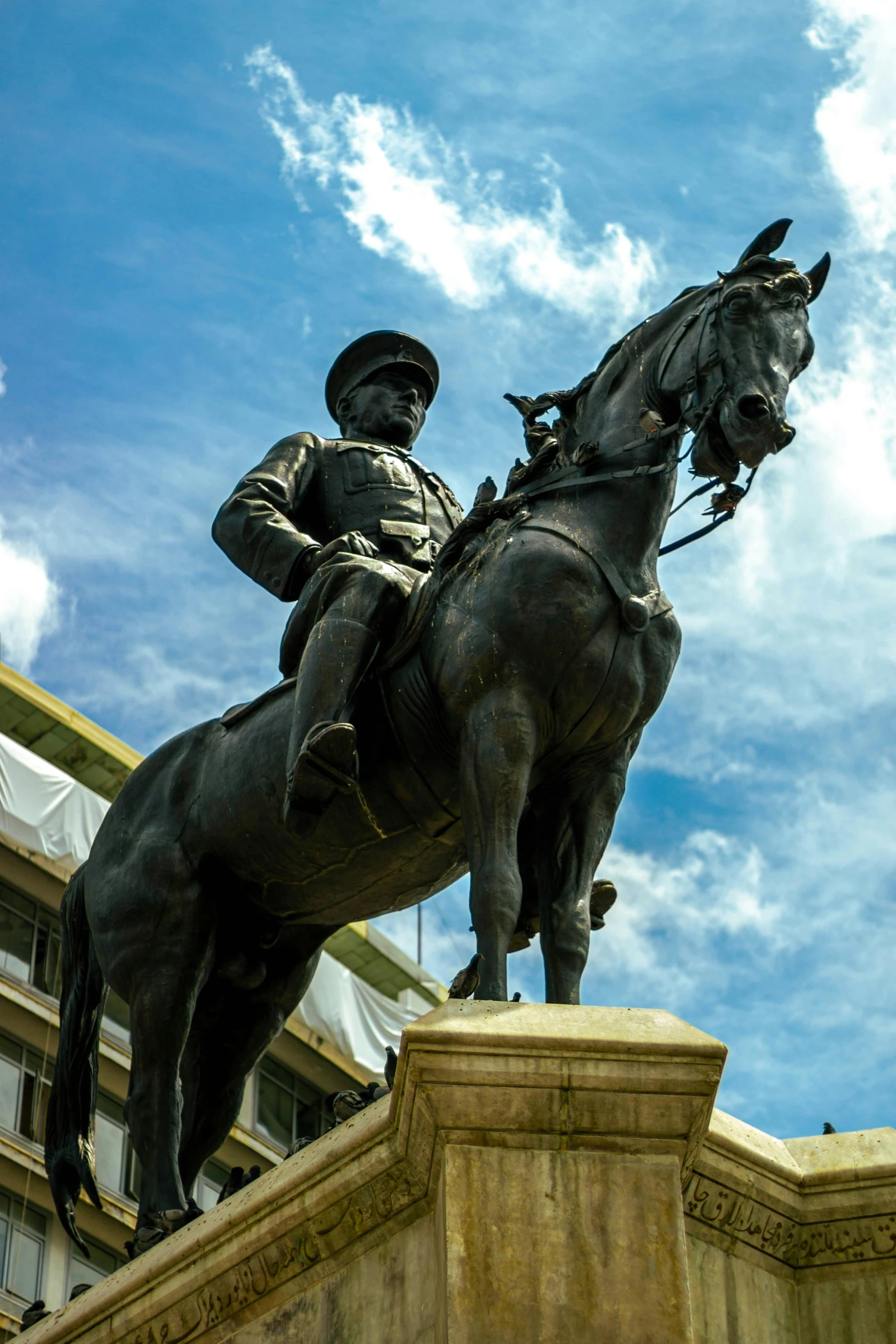 a statue of a man on top of a horse