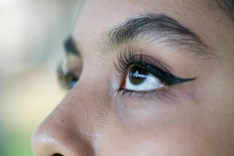 the eye of a woman with black mascara