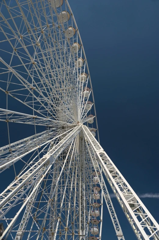 the front of a ferris wheel spinning on its side