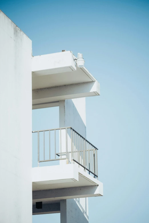 an over head view of a white building