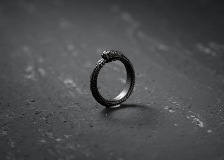 a wedding band that has two small rings on it