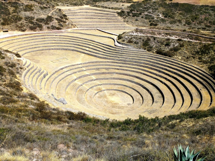 a landscape view of many circular seating arrangements