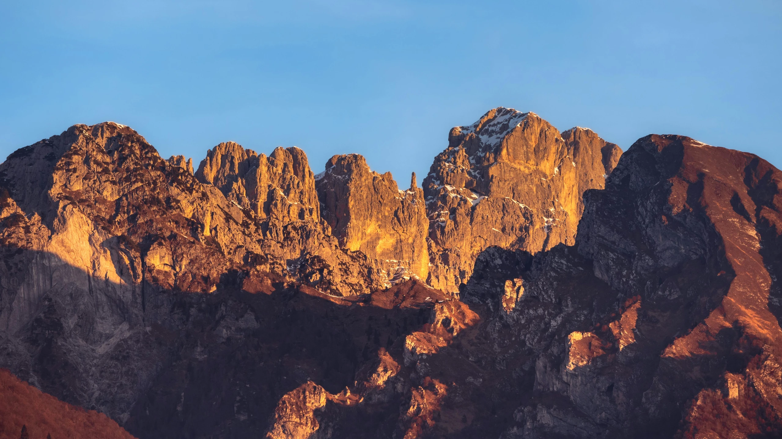 a group of mountains with very tall rocks