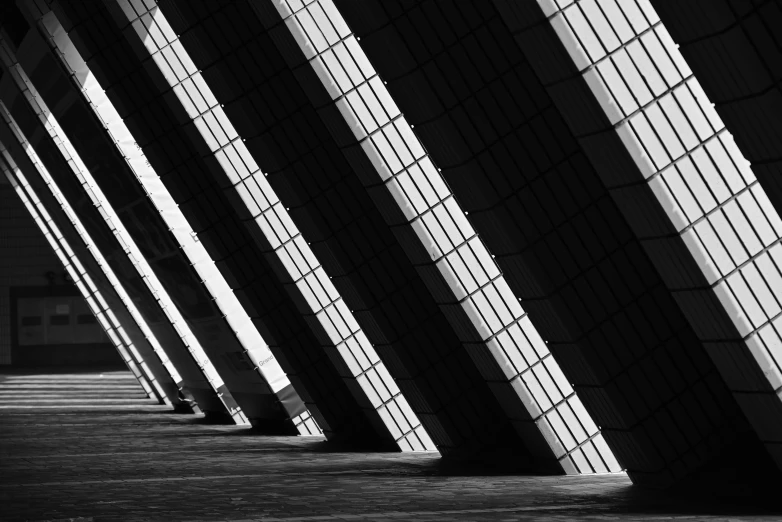 an image of a row of windows with a black and white background