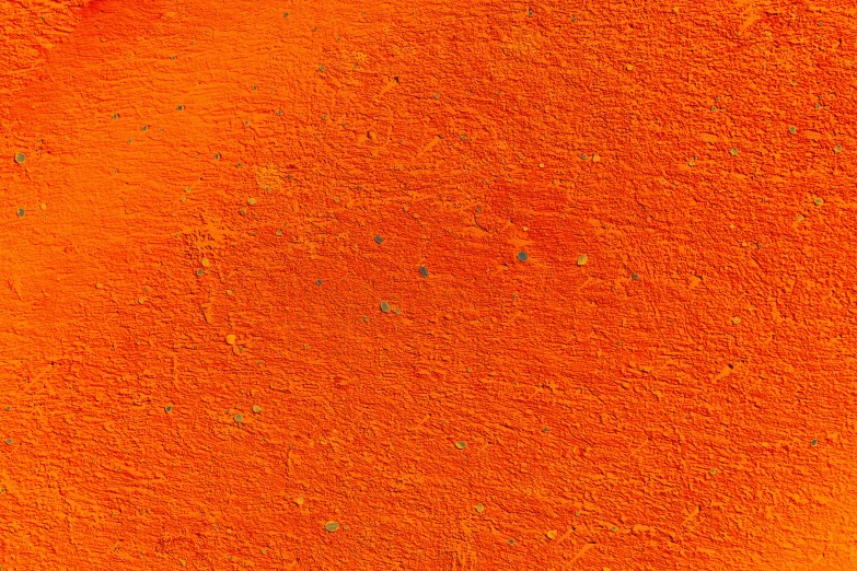 the bright orange substance is covered with little holes