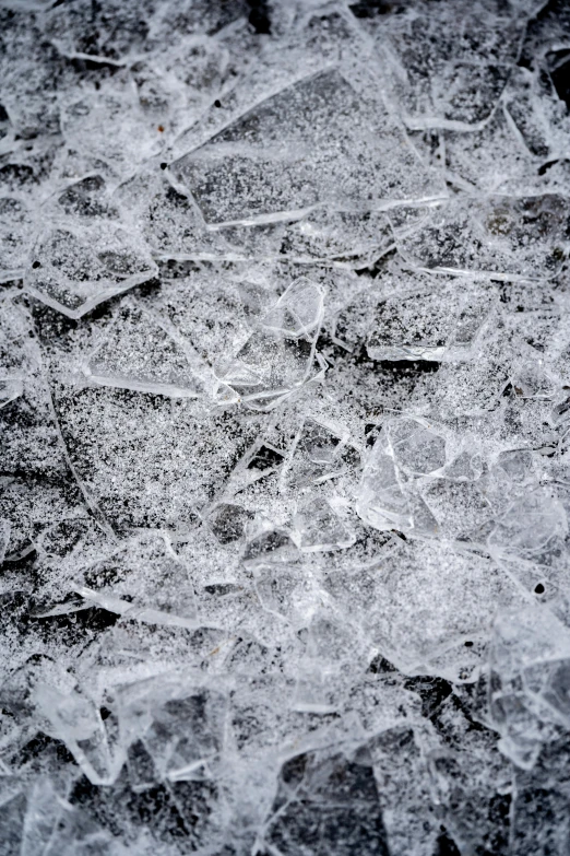 a black and white po of ice covered ground