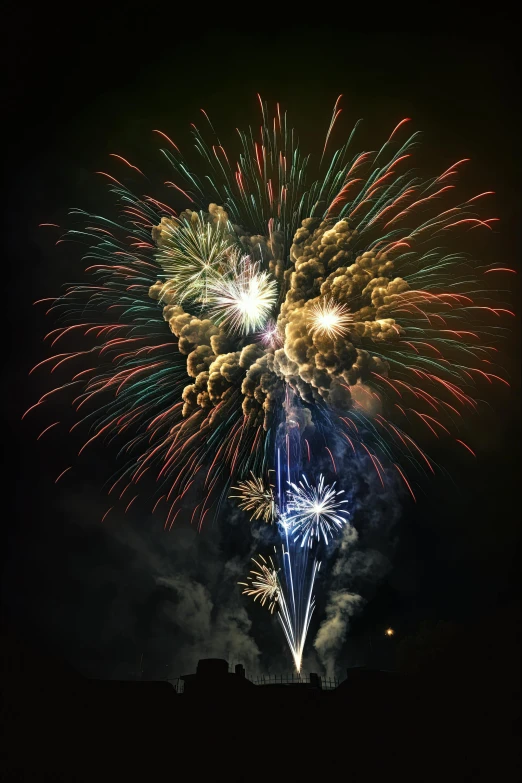 a view of the fireworks during a festival