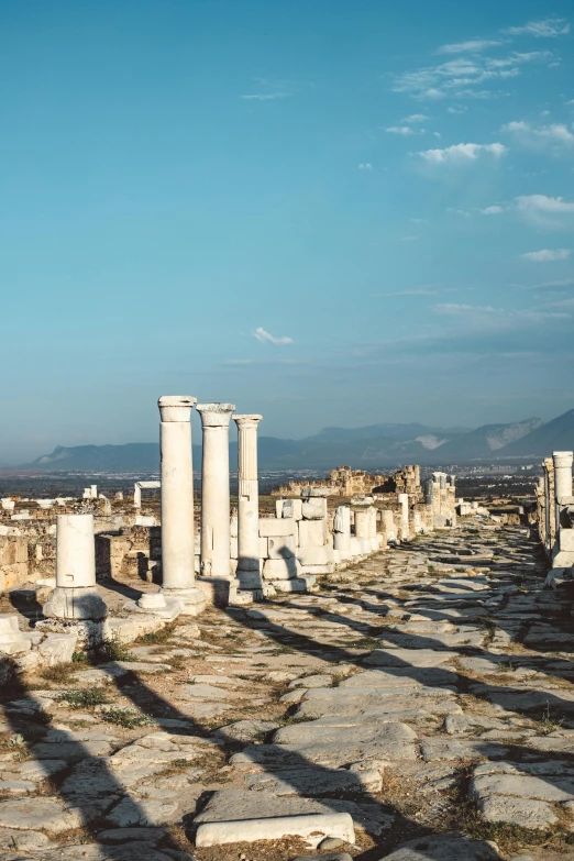 ancient ruins of ancient city surrounded by trees