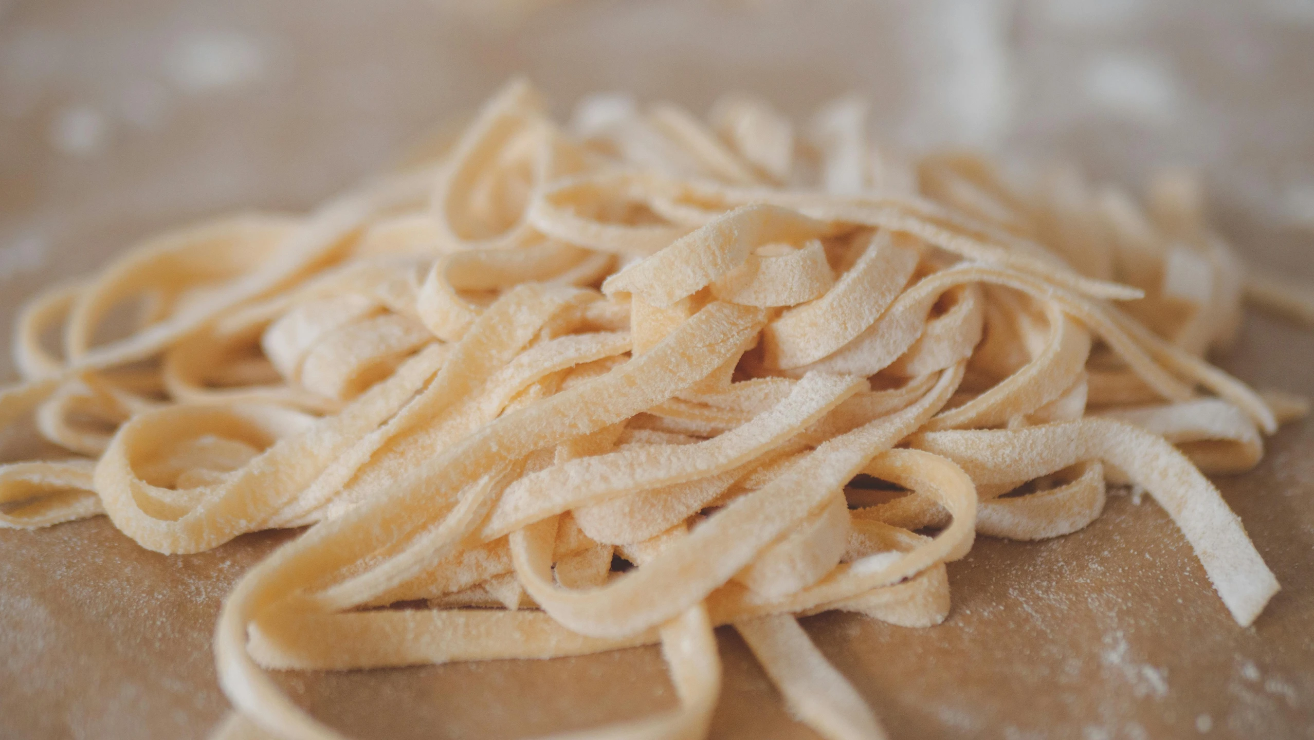 a close up of some pasta on a counter