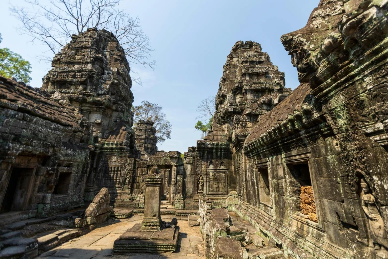 a stone building with a large number of small towers