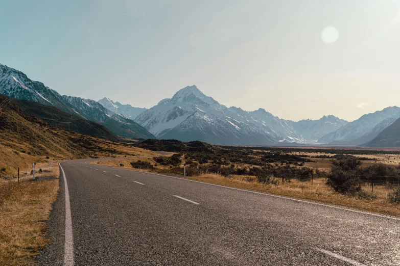 the road is empty with no vehicles on it