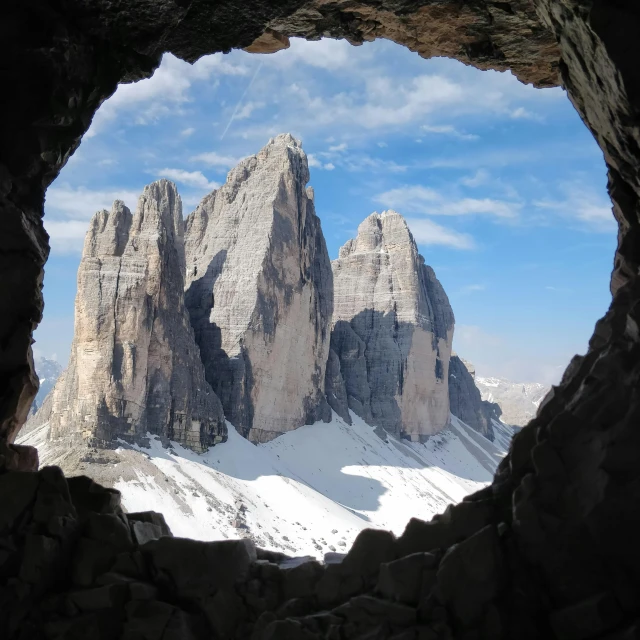 the mountains are majestic under a clear blue sky