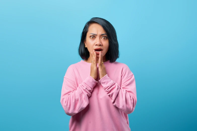 an image of a woman making a funny face