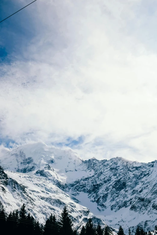 a group of snow covered mountains in the distance