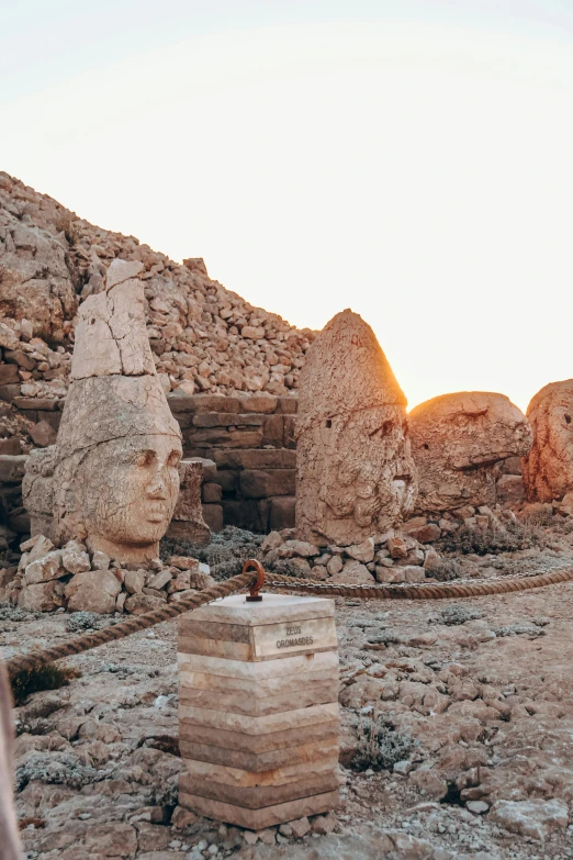 an ancient brick and stone structure in the desert